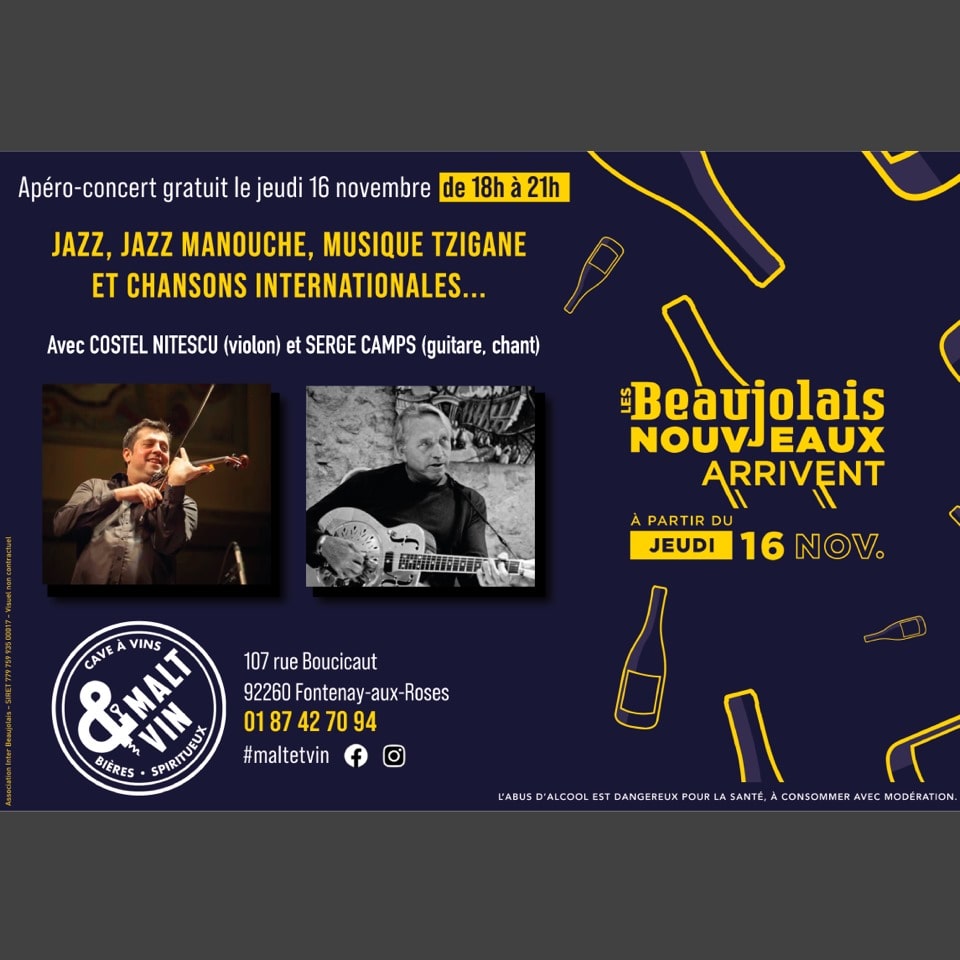 Apéro-Concert Jazz du Beaujolais Nouveau