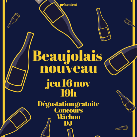 Affiche beaujolais nouveau 16 nov 2023