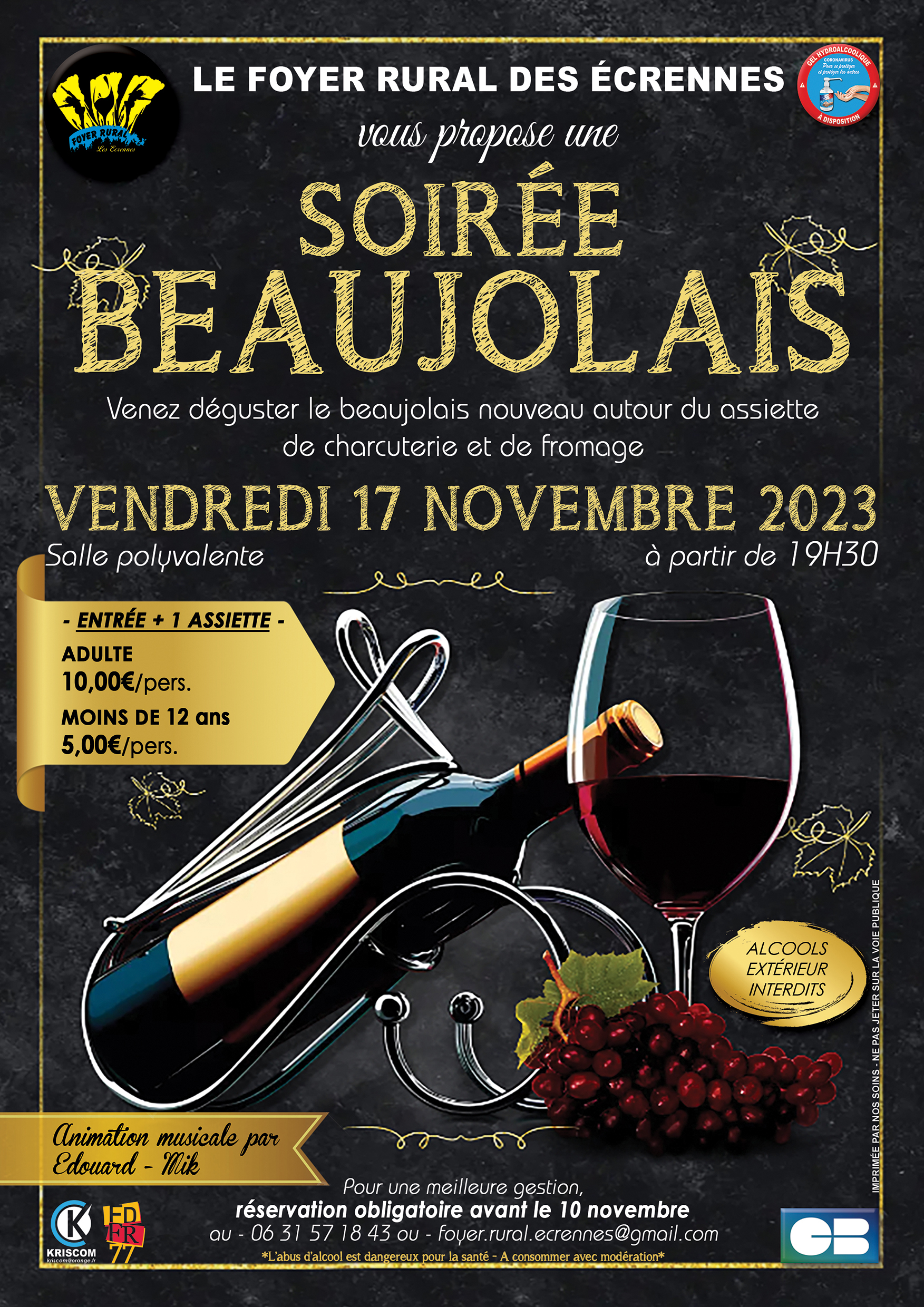 Soirée Beaujolais aux Ecrennes