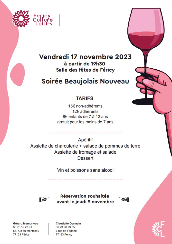 Soirée Beaujolais Nouveau à Féricy