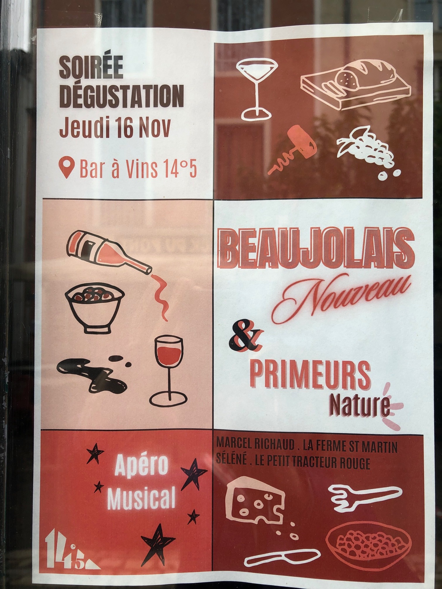 Soirée dégustation Beaujolais Nouveau et Primeurs Nature