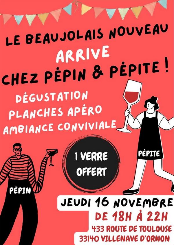 Le Beaujolais Nouveau arrive chez Pépin & Pépite !!