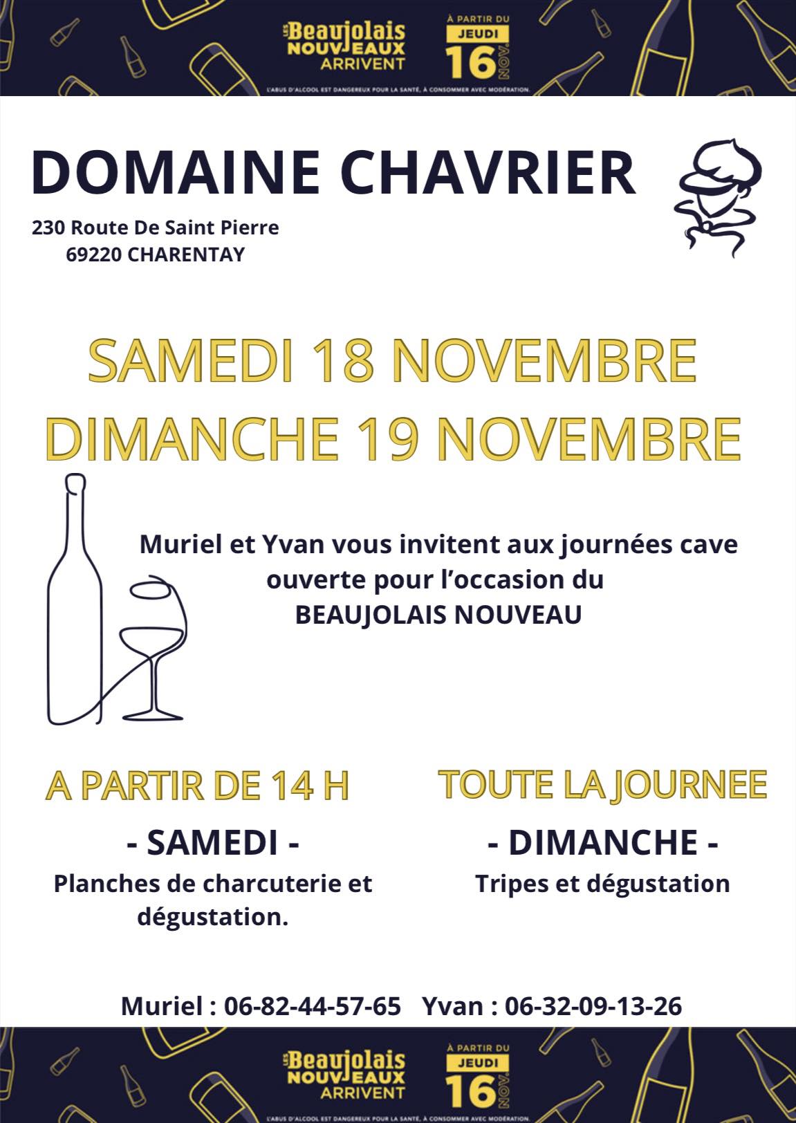 Dégustation de Beaujolais Nouveau au Domaine Chavrier