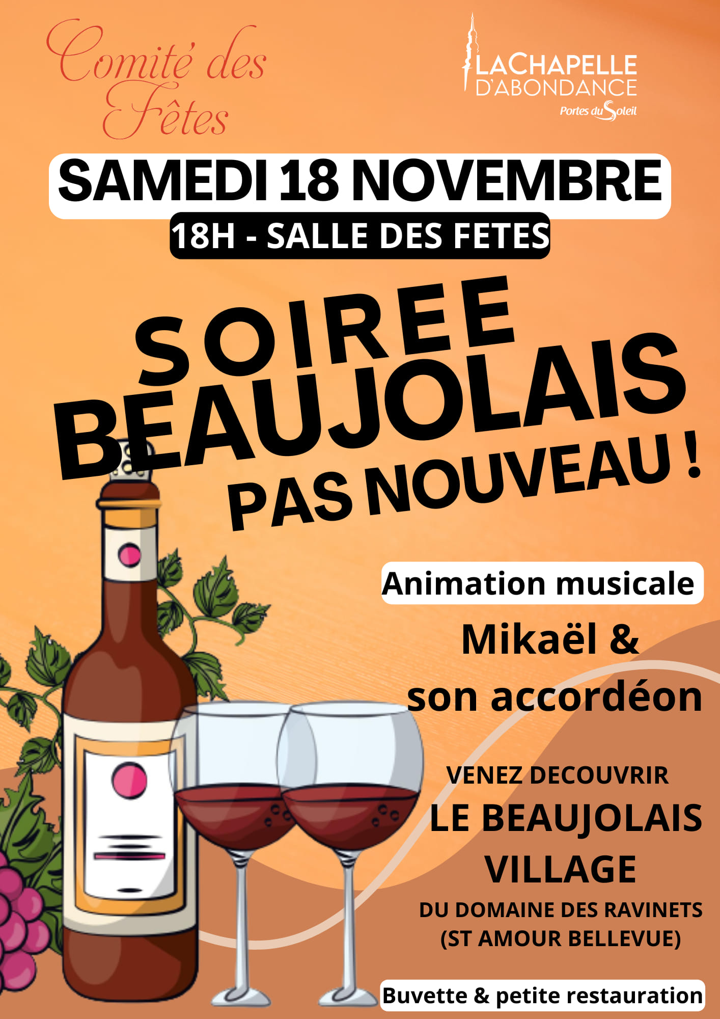 Soirée Beaujolais pas nouveau !