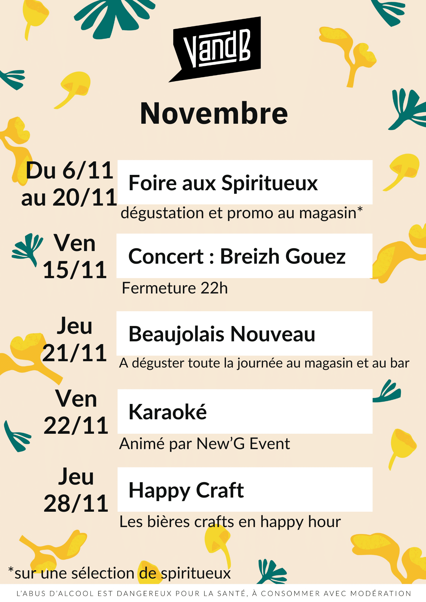 Dégustation Beaujolais Nouveau au VandB de Saint-Malo