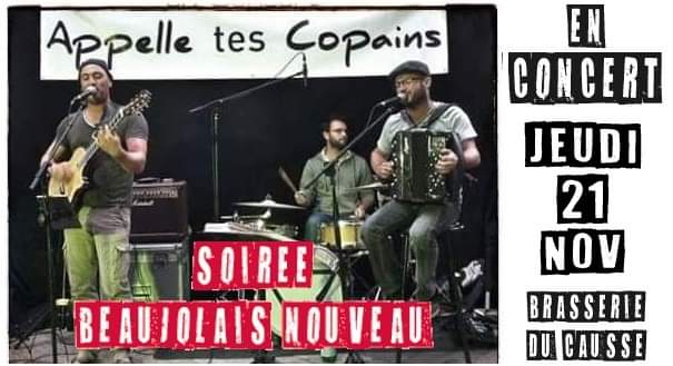 Concert Beaujolais Nouveau à la Brasserie du Causse