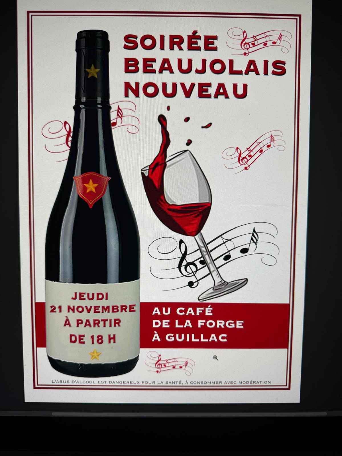 Soirée Beaujolais Nouveau au Café de la Forge