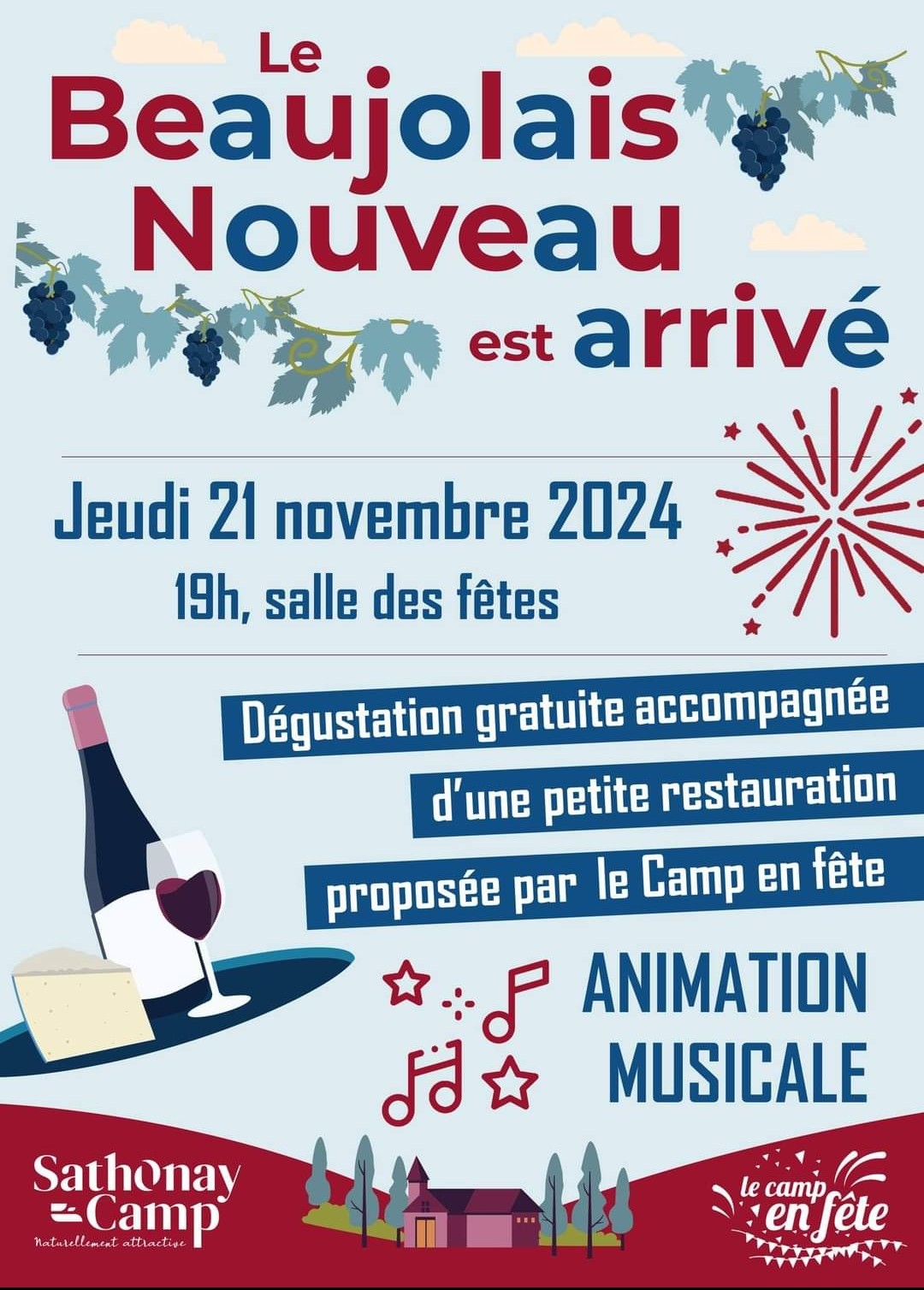 Soirée Beaujolais Nouveau à Sathonay-Village