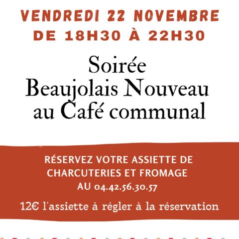 Soirée Beaujolais nouveau à Vernègues