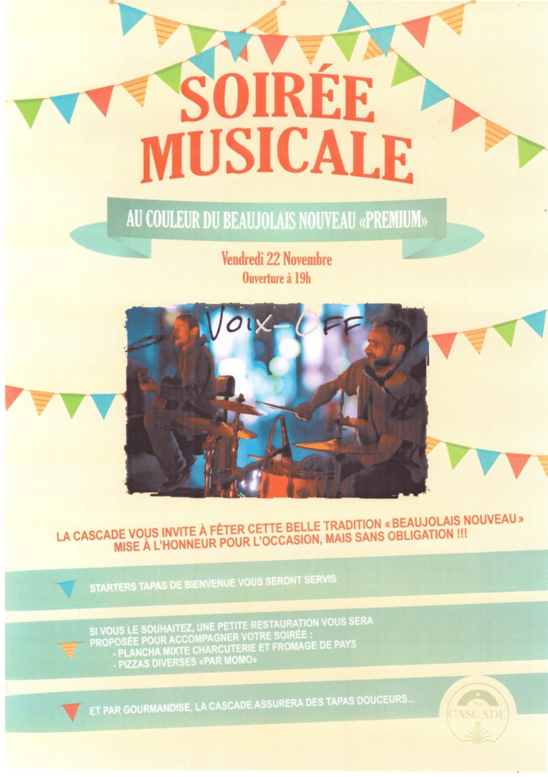 Soirée musicale aux couleurs du Beaujolais nouveau “premium”