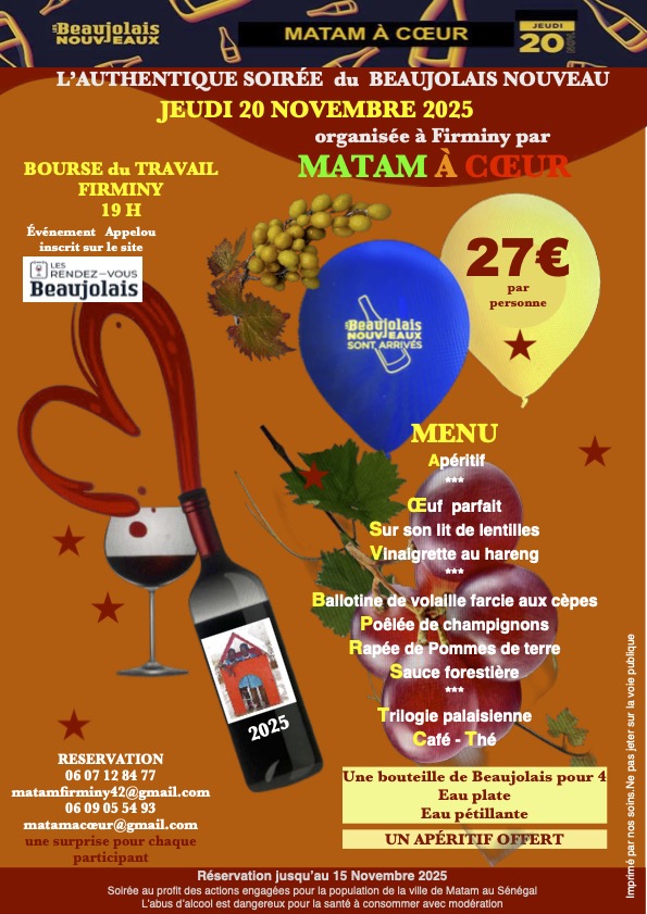 LES BEAUJOLAIS NOUVEAUX ARRIVENT !