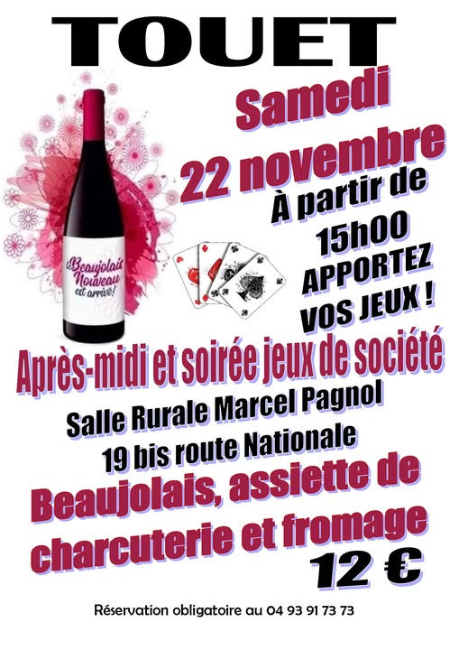 Beaujolais Nouveau et Jeux de société