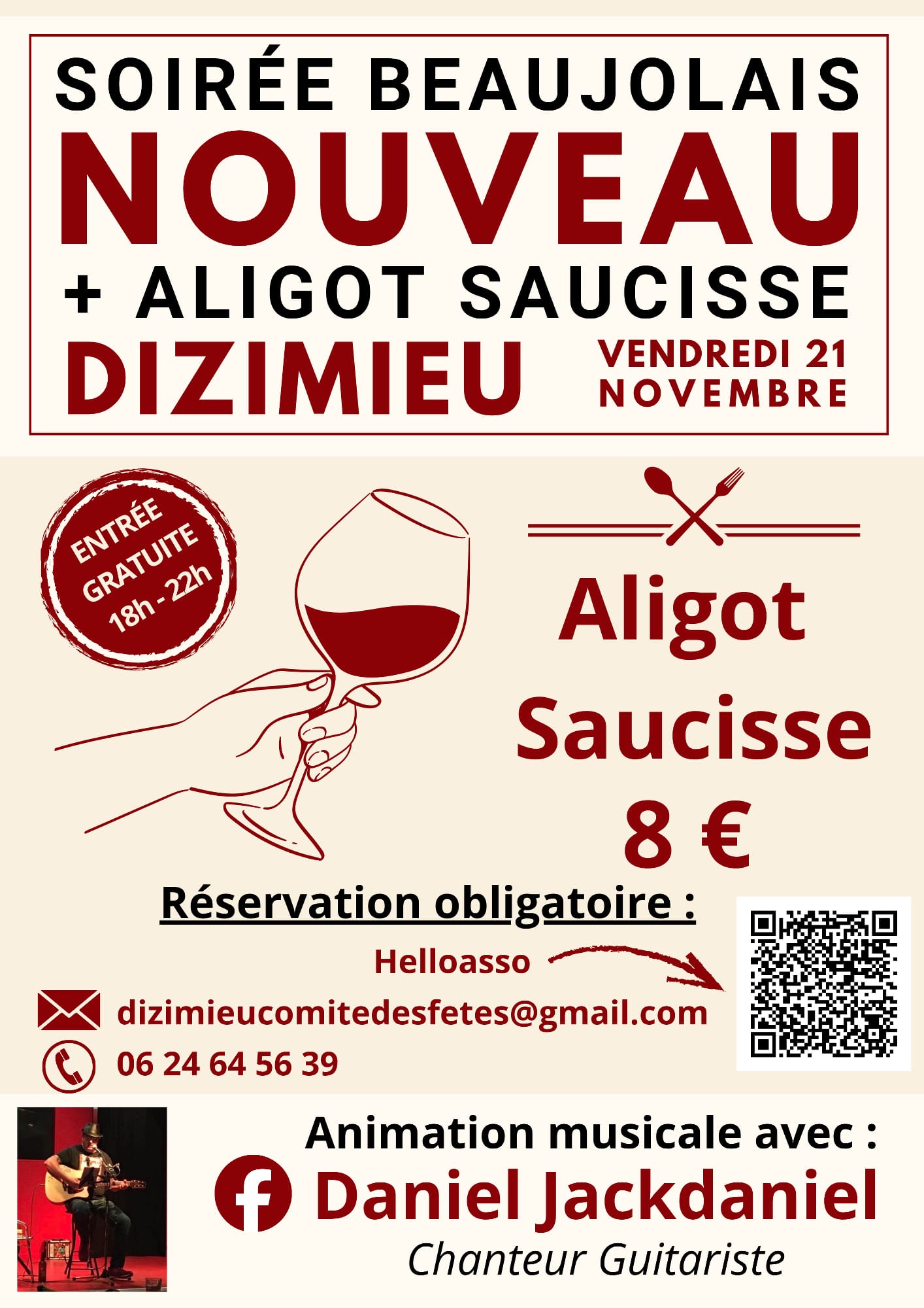 Soirée Beaujolais Nouveau à Dizimieu