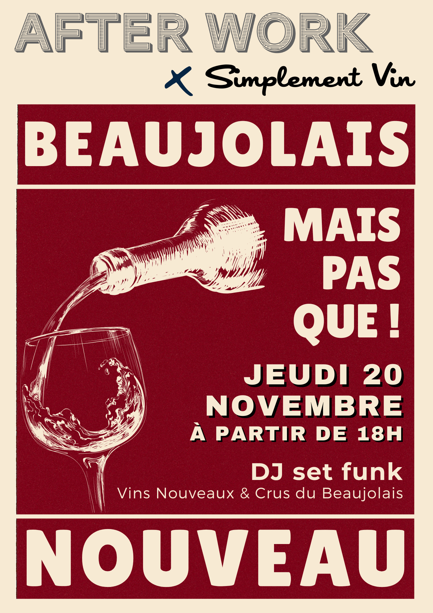 Afterwork Beaujolais Nouveaux – les P’tites Halles