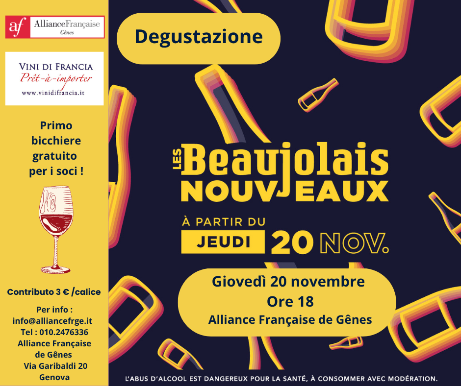 Présentation du Beaujolais Nouveaux 2025 – Alliance française de Gênes