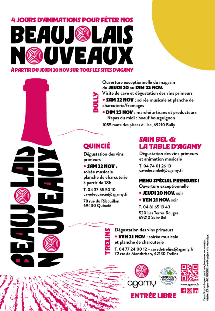 4 jours d’animations pour fêter nos Beaujolais Nouveaux – Agamy