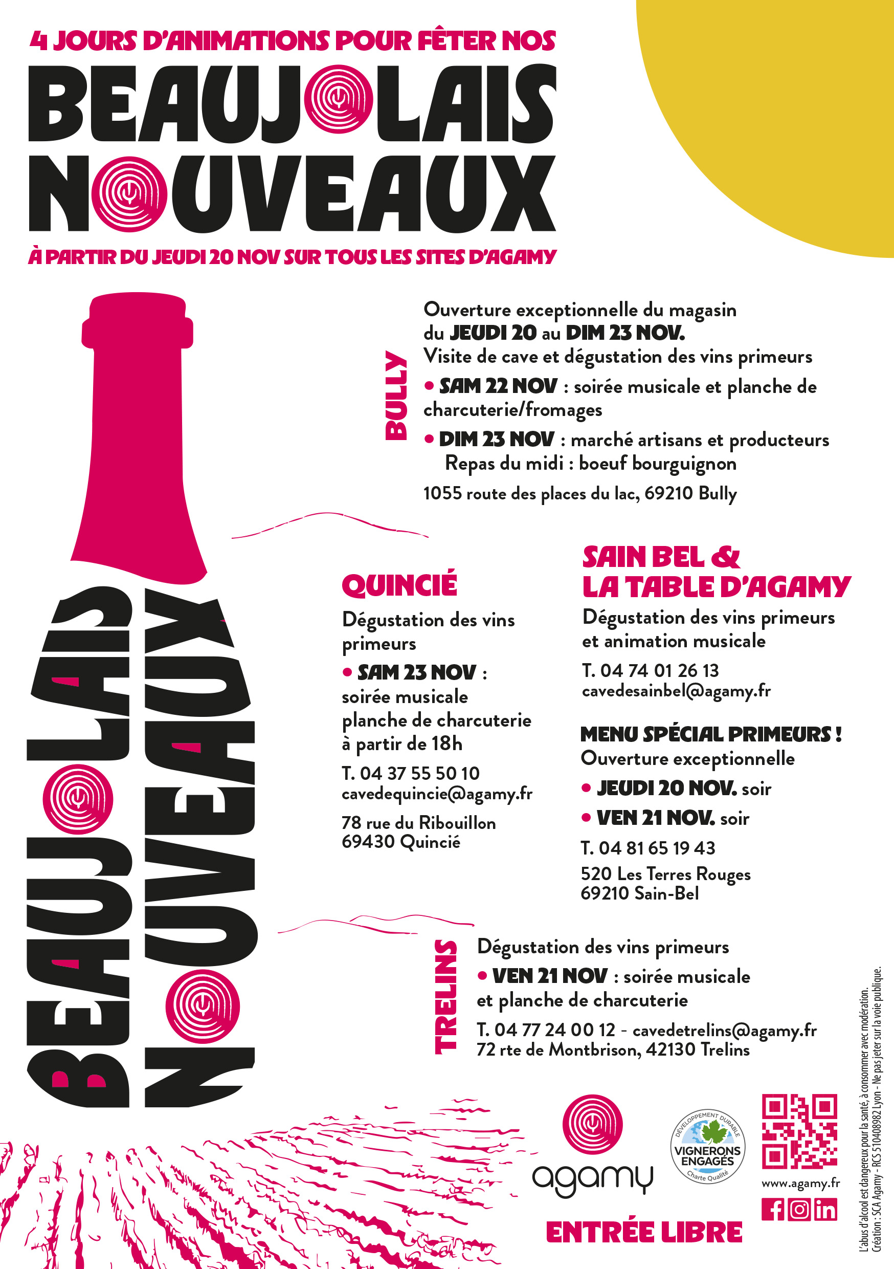 4 jours d’animations pour fêter nos Beaujolais Nouveaux – Agamy