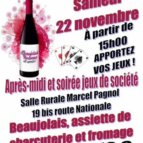Beaujolais Nouveau et Jeux de société_Touët-de-l'Escarène