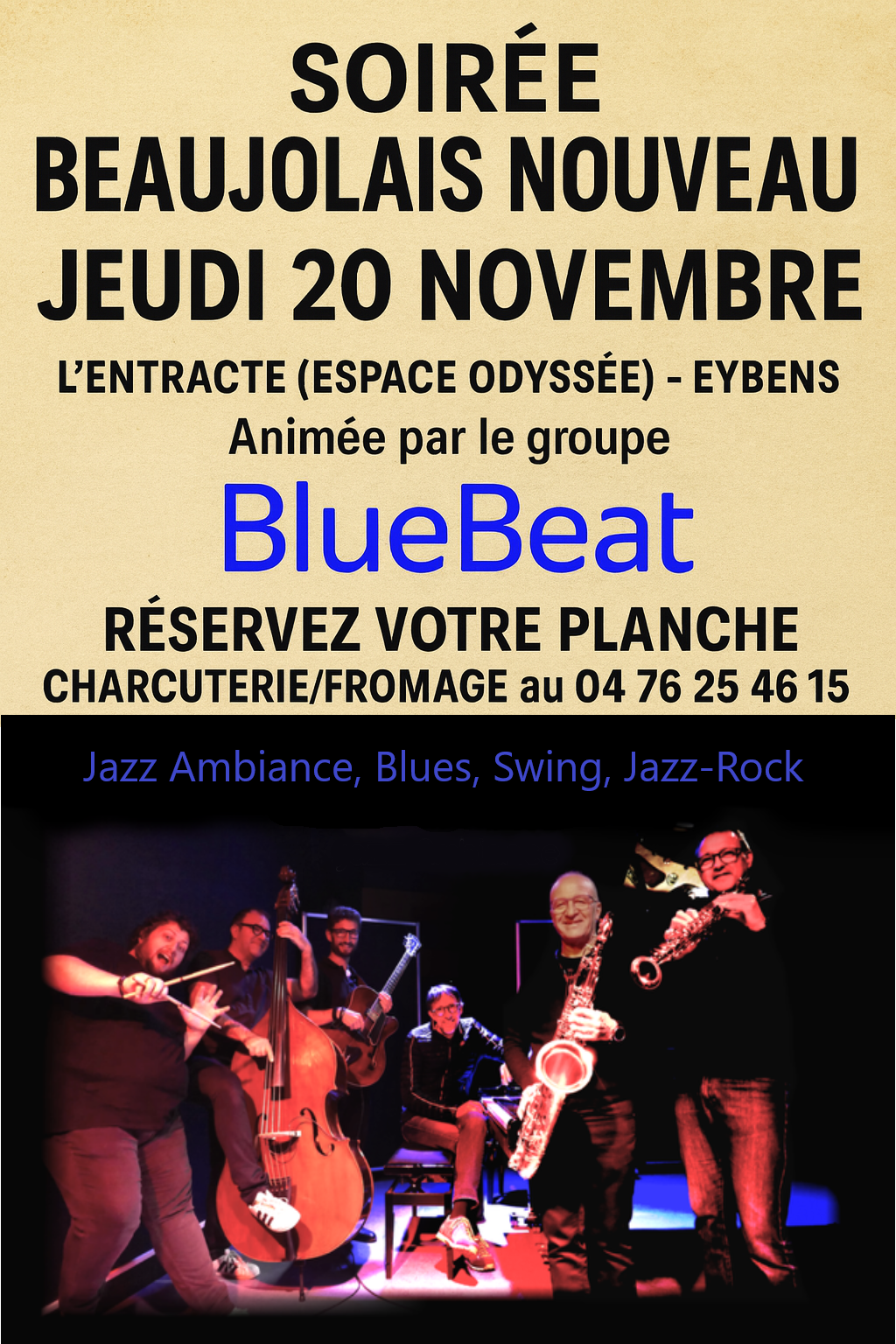 Soirée Beaujolais et concert – l’Entracte