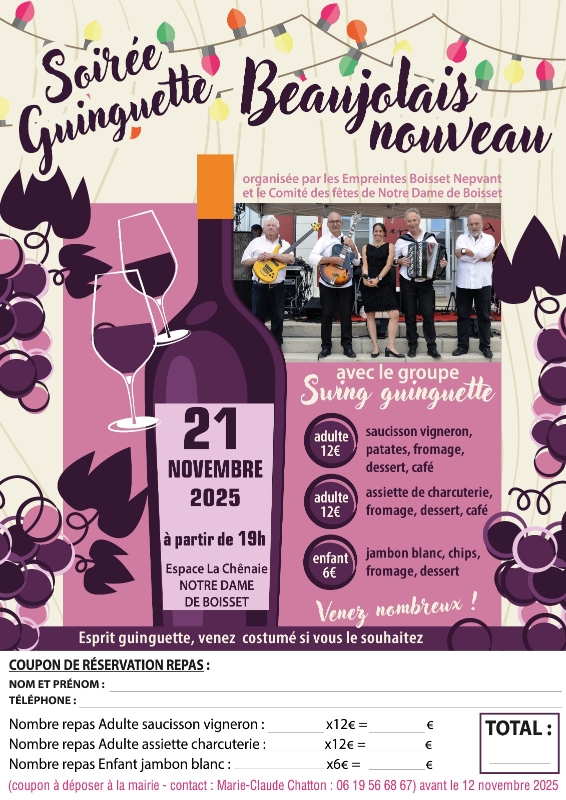 Soirée Beaujolais nouveau