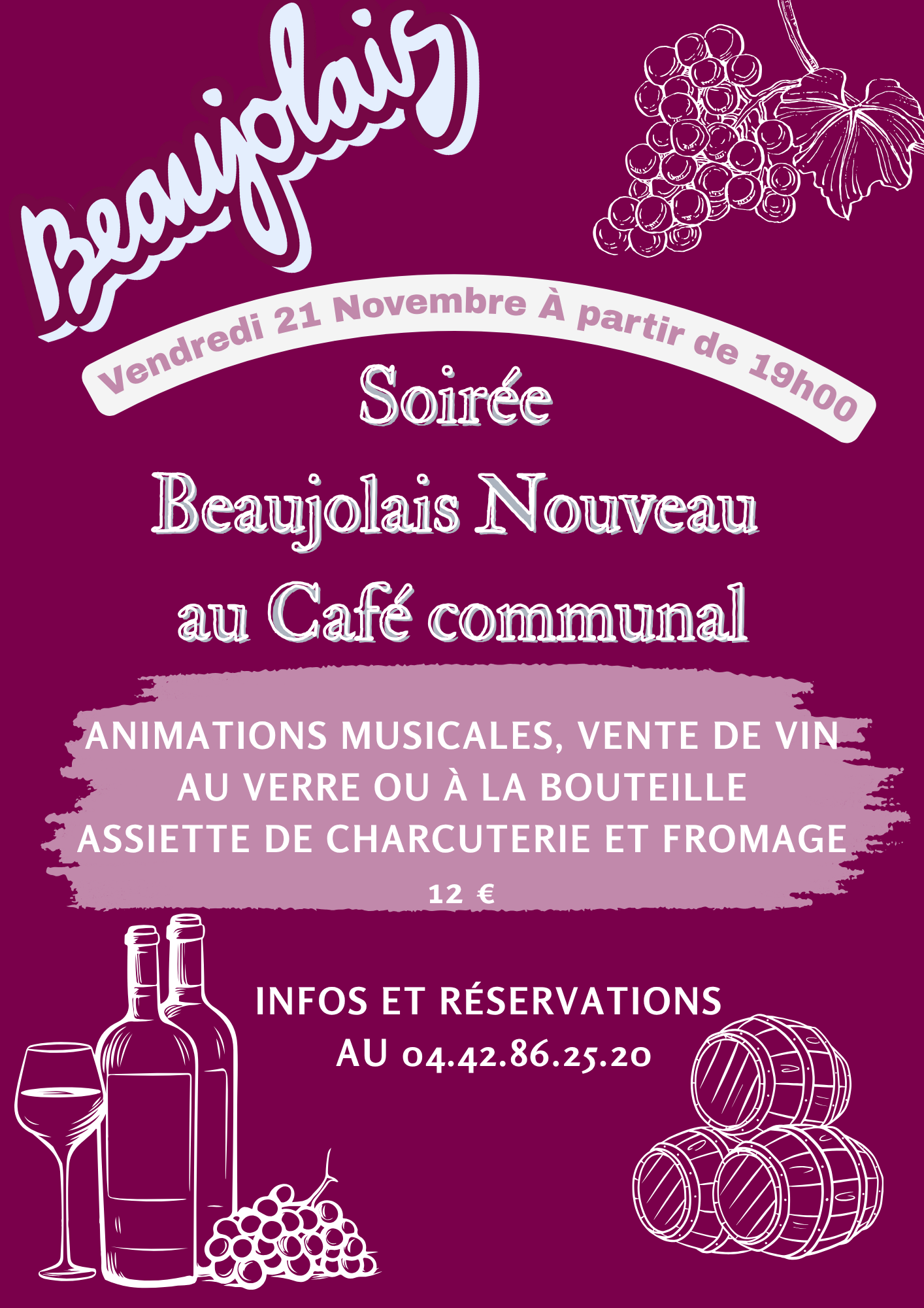 Soirée Beaujolais nouveau à Vernègues