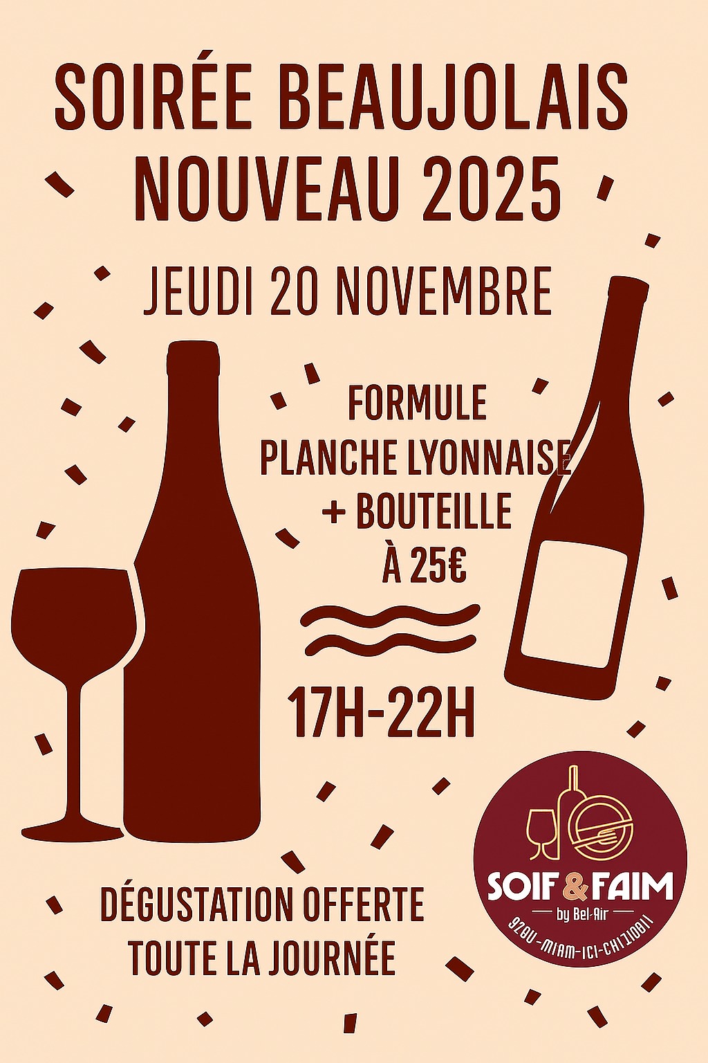Soirée Beaujolais Nouveaux 2025 – Soif & Faim